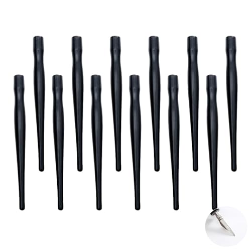 Tofficu Comic Dip Pen Holder Manga Dip Pen Holder for Drawing Calligraphy Thin Line Art Easy Nib Replacement Practical Writing Supplies 5.11 X 0.78 X 0.47 in - color: Blackx2pcs