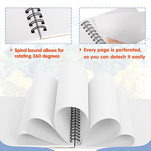 FIXSMITH 5.5"X8.5" Sketch Book, 160 Sheets (68 lb/100gsm), 2 Pack | Acid Free Drawing Paper | Top Bound Artist Sketch Pad | for Kids, Beginners, Artists & Professionals | Bright White - color: Tan, size: 5.5"x8.5"-2 Pack