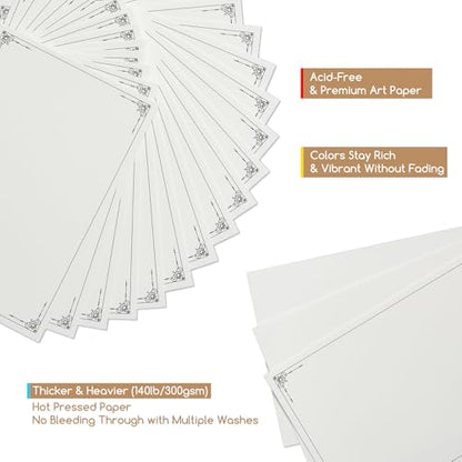 MEEDEN Blank Watercolor Paper Postcards: 4"X6" Travel Watercolor Post Cards - color: 2 Pack