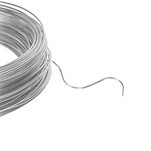 Tenn Well 18 Gauge Aluminum Craft Wire, 165 Feet 1mm Bendable Metal(Silver) | Wire for Jewelry Making, Sculpting, Floral Making, Wreath Making, Crafting, Wire Wrapping, Christmas Ornaments - color: Silver