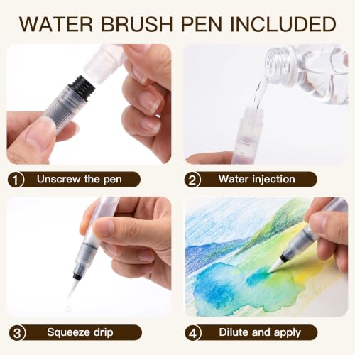 rubens 59 PCS Artist Watercolor Pencils Kit for Adult Drawing - size: 1 Count (Pack of 59)