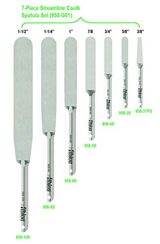 Albion Engineering Original 958-G01 Streamline Flexible Caulk Spatula 7-Piece Set