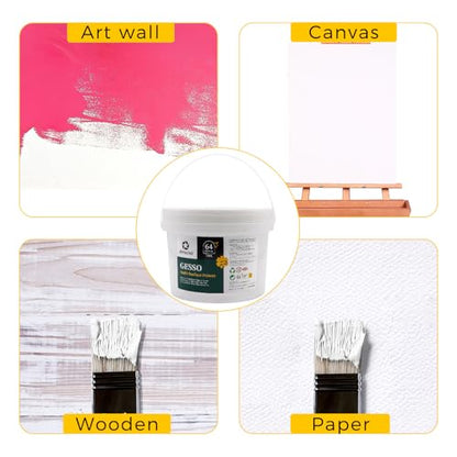 Artecho White Gesso 64oz / 1.89L - color: white, size: 64 Fl Oz (Pack of 1)