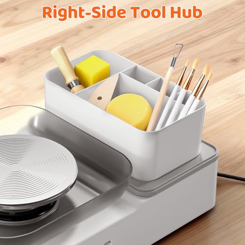 Skirfy Pottery Wheel for Adults Kids,Clay Craft Set for Ages 6-12 - color: White