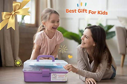 Olly Kids Craft Box, Arts & Crafts Supplies Set for Kids Ages 4-8 - color: Blue