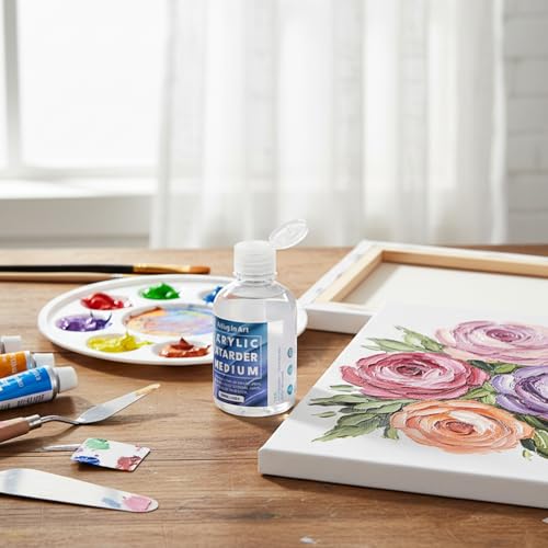 Falling in Art 8 Oz Acrylic Paint Retarder Medium, Slow Drying Medium