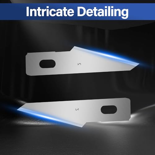 120 Pack Hobby Knife Blades, #2 High Carbon Steel Replacement Blades for Craft & Art, Standard Sharpness Craft Knife Refills for Paper, Fabric & Thin Plastic - style: #2
