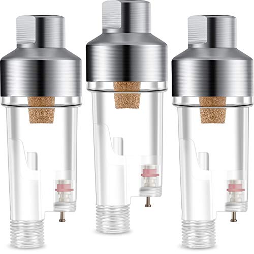 Honoson 3 Pcs Airbrush In-line Water Trap Mini Air Filter Connect Separator for Connects Directly Onto Airbrushes and Hoses with 1/8 Bsp Threads