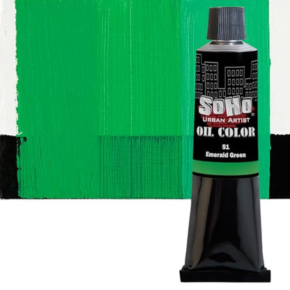Soho Urban Artist Oil Paint - 2 Pack, Emerald Green 2 Pack - 170 ml Tube - Best Valued Oil Colors for Painting with Excellent Pigment Load - color: Emerald Green