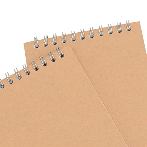 HEIHAK 20 Pack A6 Sketch Notebooks, 120 Pages 60 Sheets Top Spiral Bound Pocket Sketchbooks, Small Spiral Notepads Sketch Pads Bulk for Kids Drawing, Sketching, Painting, Writing, Crafting, 4" x 6" - size: A6 120 Pages 20 PCS