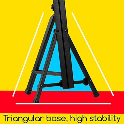 MEEDEN Tabletop Easel Stand for Painting: Aluminum Art Painting Easel | Portable Paint Easel for Canvas Painting - Desk Tripod Easel for Adult, Beginner, Artist, Hold Canvas up to 24'' - size: 34" High