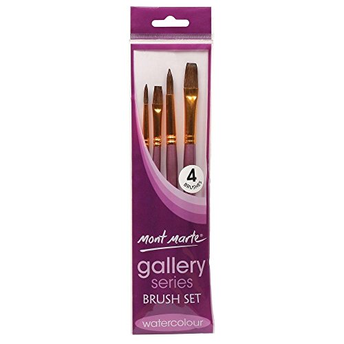 MONT MARTE Gallery Series Brush Set, Wood, Standard, L - size: Large