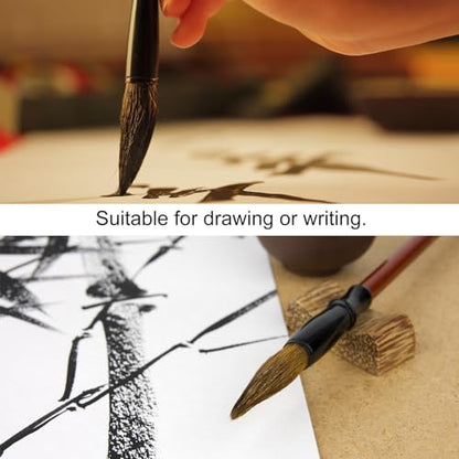 PATIKIL 3 Pcs Chinese Calligraphy Brush Set Watercolor Brushes Ink Pen | Traditional Writing, for Drawing Painting Writing, Art Supplies