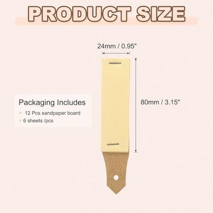 PATIKIL 12 Pcs Sandpaper Pencil Sharpener, Pencil Pointer Sharpening Sketch Small-Pointed Art Drawing Tool for Artists, Art Supplies, Pastel Sticks, Drawing Crayons, Charcoal Pencil, Brown