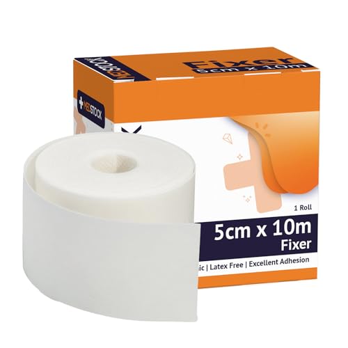 MEDSTOCK Non-Woven Fabric, White Fixer Roll, 2" x 11 yds, 1 Roll, Wound Care, Adhesive Dressing Tape, Medical Device Securer, Flexible and Soft, Stable and Dependable, Increases Patient Comfort - size: 2" x 11 yds