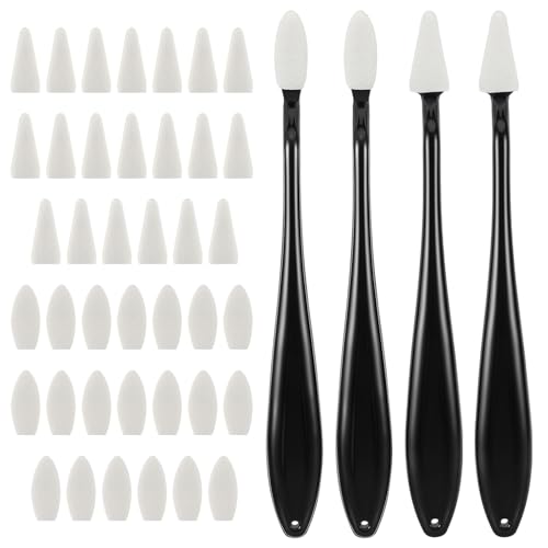 4Pcs Paper Art Blending Stumps, Oil Pastel Tools, Oil Pastel Blender Stump and 40 Pcs Blending Sponge Wipers, Sketch Drawing Tools Ideal for Highlighting, Shadowing, and Correcting Drawing
