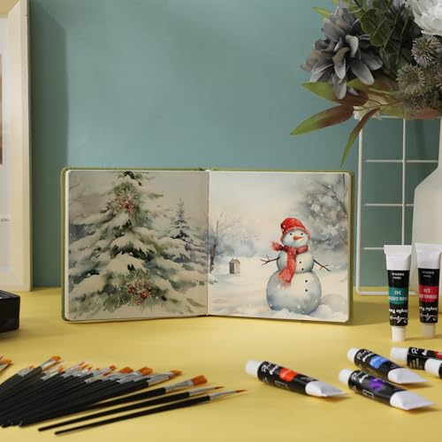 5.5in Watercolor Sketchbook Journal Square Watercolor Notebook Milky White - color: Milky White, size: 5.5x5.5 in