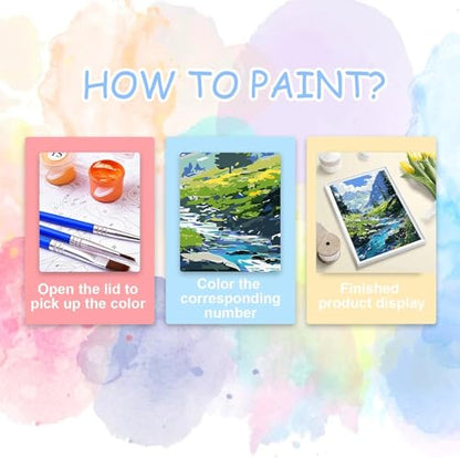 niurenmaoyi Landscape Paint by Numbers Kit for Adult Beginner,16X20in - color: Adults' Paint-By-Number Kits-0521-06