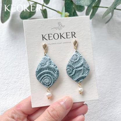 Keoker Sea Spiral Shell Texture Roller for Polymer Clay, Summer Polymer Clay Texture Roller - color: C Color