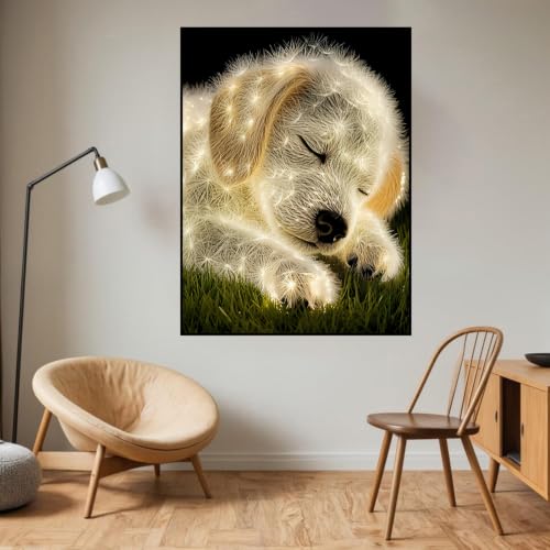 HHMATITS Dog Diamond Art Kits for Adults, Diamond Art Painting 12x16IN - color: Dog