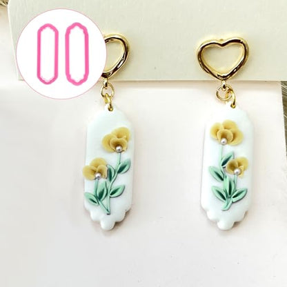 Polymer Clay Cutters, 10 Pieces Clay Sculpting Tools Polymer Clay Earrings Cutters Kit Basic Clay Cutters Tools Sculpting Polymer Clay Molds Dangle Shape Clay Cutters for Polymer Clay Jewelry Making