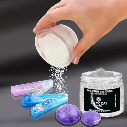 BALTIC DAY Diamond Dust – 6 Color Luxury Glitter Set for Epoxy Resin – Ultra Sparkle Mica Powder for Crafts, Tumblers, Jewelry & Art – Brilliant Crystal Shimmer Pigments - color: Diamond Dust Set
