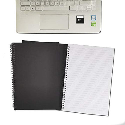 Twinkle Spiral Notebooks, Ruled Notebooks, Thick Paper, 60 Sheets, 10" X7”, 2 Pack (Black, Line) - color: Black Line