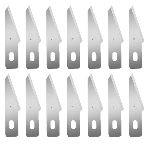 120 Pcs Exacto Knife Blades, #2 High Carbon Steel Hobby Knife Blade Refills Hobby Knife Replacement Blades for Craft, Scrapbooking, Stencil - size: #2
