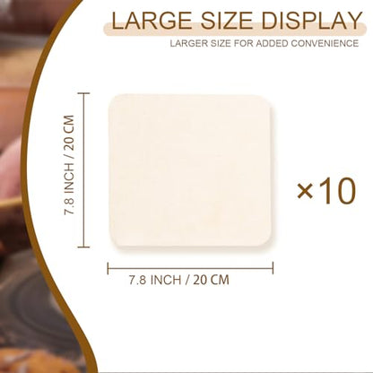 LEOLIO 10 Pieces 7.8 x 7.8 Inch Artist Chamois, Premium Art Chamois Cloth for Artists Working, Soft Chamois Leather Set for Drawing, Blending Pastels and Charcoal