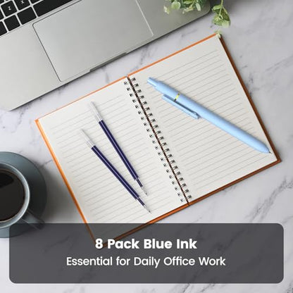 8 Pack Blue Gel Pens with Fidget, Quick-drying Blue Ink No Smudge - color: Morandi-Blue Ink-8Pcs