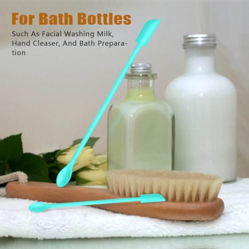 Silicone Spatula Set 6Pcs, Mini Jar Scraper for Makeup & Food | Mini spatulas reach every last drop in jars and bottles, reducing waste for food, cosmetics and personal care products. - color: Blue
