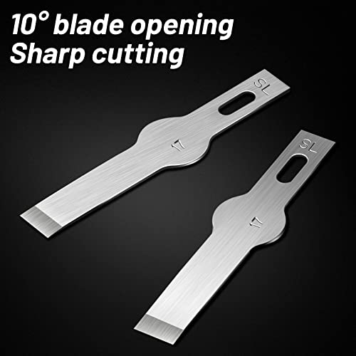 40 Pack Craft Knife Blades, #17 Hobby Knife Replacement Blades, High Carbon Steel Precision Blade Refills for Scrapbooking, Cutting, Carving, Chiseling, Stencil, DIY Art Projects