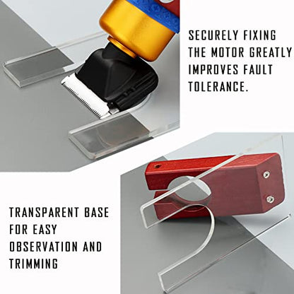 Shearing Guide for Carpet Trimmer, Rug Tufting Shearing Guide, Solid Wood Rug Tufting Carver Holder Base, Carpet Trimmer Bracket Tool for Keeping Rugs Flat, Excluding Carpet Trimmer - color: Shearing Guide for Carpet Trimmer