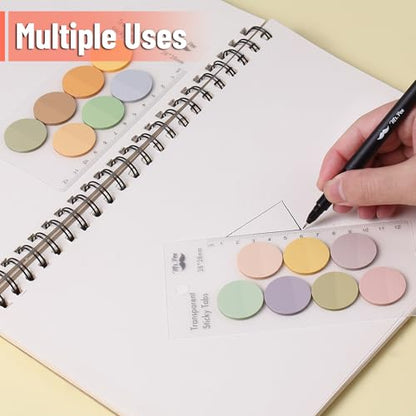 Mr. Pen- Round Transparent Sticky Notes, 1.1” Diameter, 14 Pads, 560 Sheets - color: Boho, size: 560 pcs