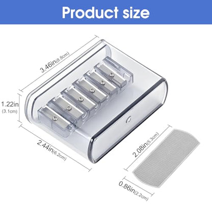 6-Hole Long Point Manual Pencil Sharpener for Artists, Sketching, Drawing
