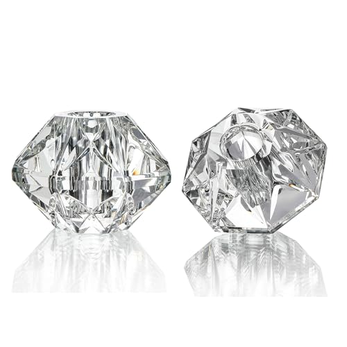 QFkris 2-Packs Crystal Fountain Pen Stand Glass Feather Pen Holder