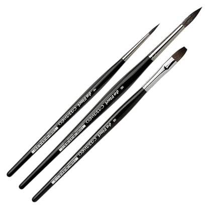 da Vinci Watercolor Series 5386 Casaneo Paint Brush Set, New Wave Synthetics, 3 Brush Set - style: Casaneo Starter Set
