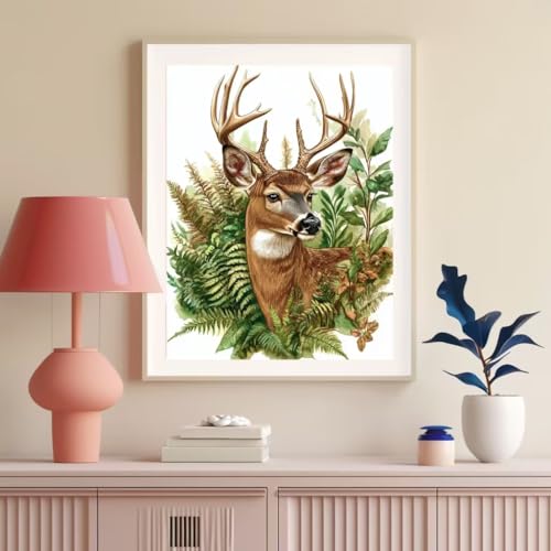 Milila Diamond Art Kits for Adults Full Drill Diamond Painting Kit(Deer) - color: Deer