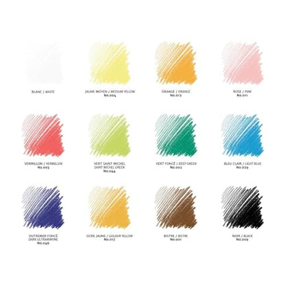 Conté à Paris 12 Count Assorted Carrés Crayons Set | Rich Blendable Pigments, Exceptional Line Definition, Ideal For Sketching And Shading, Trusted By Artists Worldwide - style: 12 Count - Assorted
