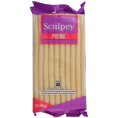 Sculpey Premo Translucent Polymer Oven-Bake Clay - 1 lb Bar for Jewelry - color: Translucent