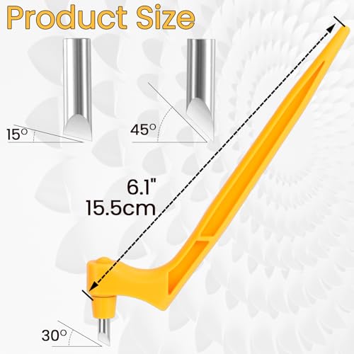 360° Crafting Cut Tool Pen, Stainless Steel Craft Cutting Pen with 15° & 45° Rotating Blades, Precision Knife Cutting Tool for Stencils Scrapbooks DIY Crafts- Yellow