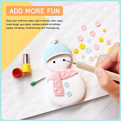 Rustark 75Pcs Polymer Clay Cutters Set 15 Sizes Stainless Steel and Plastic Indentation Round Circle Shape Cutters Molds, Ceramics Dotting Tool, Polymer Clay Tools for Art Craft Decoration