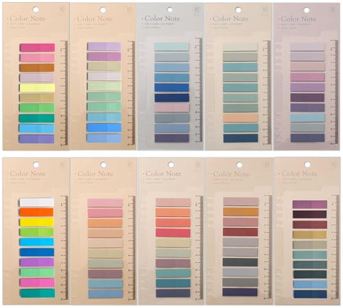 ELII 2000pcs Books Tabs for Annotating,Sticky Tabs Clear Sticky Notes,Page Markers for Notebooks, Multi-Colored Writable and Repositionable Book Flags Strip | Page Markers for Notebooks, Multi-Colored Writable and Repositionable Book Flags,Writable Reposi