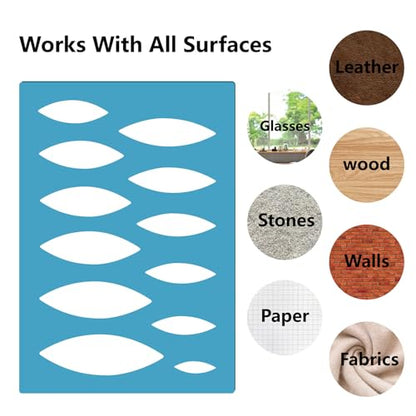 GORGECRAFT 5.1"x3.5" 2Pcs Jewelry Stencils Ellipse Earring Stencil Arylic Reusable Cutouts Cutting Drawing Template for Women Earrings Bracelets Making Cabochons DIY Ruler Art Decor Tool - style: Horse Eye