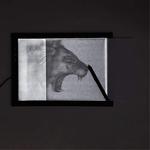 HSK A4 LED Artist tracing Light Box Copy Table, Adjustable High Brightness Light Pad for Tatto Drawing, Sketching, Animation,Diamond Painting Accessories - size: 02 - A4