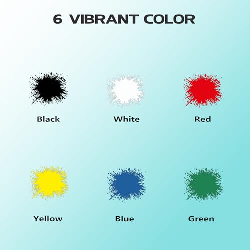 Airbrush Paint 6 Colors, Ready to Spray Airbrush Paint Set, Water-Based Acrylic Air Brush Paints for Metal, Plastic Models, Canvas, Wood, 0.67 Fl Oz/20ml - color: 6 Colors