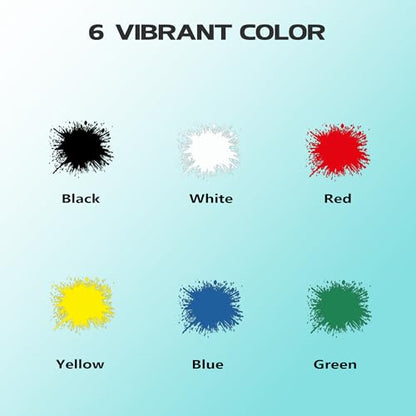 Airbrush Paint 6 Colors, Ready to Spray Airbrush Paint Set, Water-Based Acrylic Air Brush Paints for Metal, Plastic Models, Canvas, Wood, 0.67 Fl Oz/20ml - color: 6 Colors