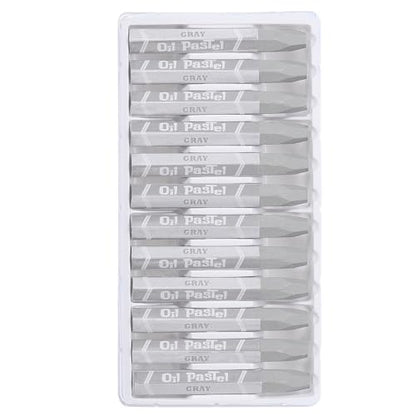 PATIKIL Gray Oil Pastels, 48Pcs Soft Oil Crayons Pastels Stick Vibrant and Creamy Art Supplies Bulk for Artists Beginners Art Painting Drawing Blending Graffiti Gallery - color: Gray