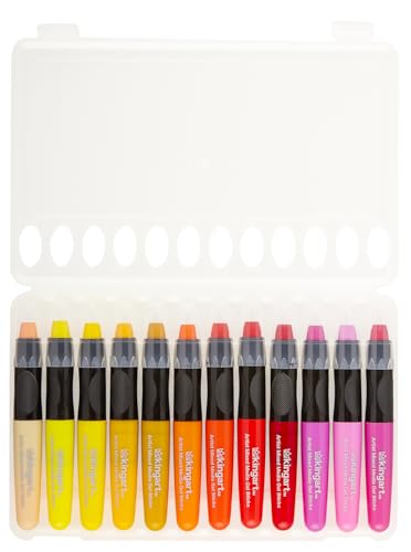 KINGART GS054-1 Metallic Mixed Media Gel Stick Crayon, Green | 1-Piece Artist Crayon: Brush on water for watercolor effects; odorless and non-toxic - color: Metallic Green
