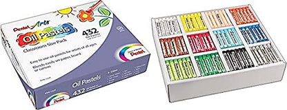 Pentel Arts Oil Pastels, 432 Piece Classroom Size Pack (PHN-12CP) - size: 1 Count (Pack of 432)